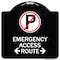 Signmission Emergency Access Route W/ Bidirectional Arrow Heavy-Gauge Aluminum Sign, 18" x 18", BW-1818-24111 A-DES-BW-1818-24111 - alternate 1